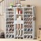 Tall Shoe Organizer with 10 Shelves, Non-Woven Drawer and Hanging Hooks